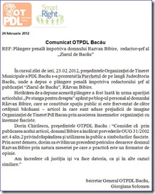 Comunicat OTPDL
