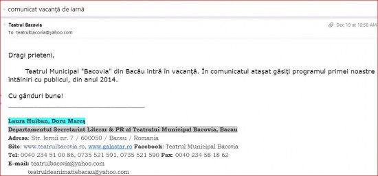 teatrul bacovia