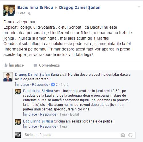 Reclamația de pe Facebook